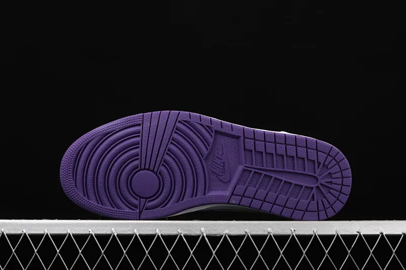 All categories Air Jordan Jordan series basketball shoes Air Jordan 1 High Air Jordan 1 Breathe CenterAJ1 Joe 1 mid-top white green purple mandarin duck CW5853-100